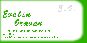 evelin oravan business card